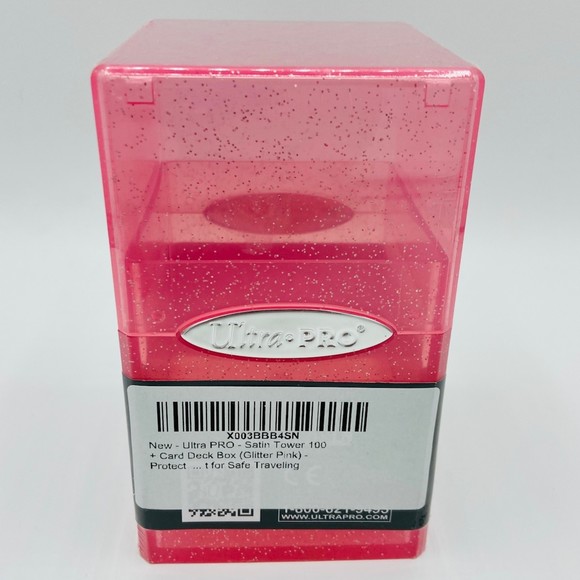 Ultra Pro Satin Tower Card Deck Box 100+ (Glitter Pink) - Picture 4 of 5